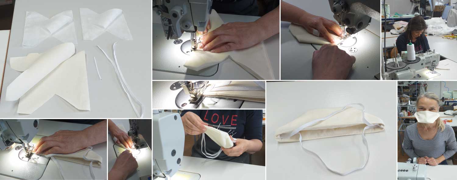 fabrication du masque dans l'atelier